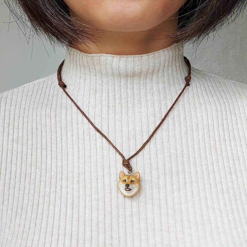 Shiba Inu Pendant necklace | Fawn