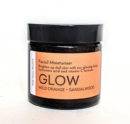 Glow Moisturiser / Hyaluronic Acid & Vitamin C / Orange & Sandalwood