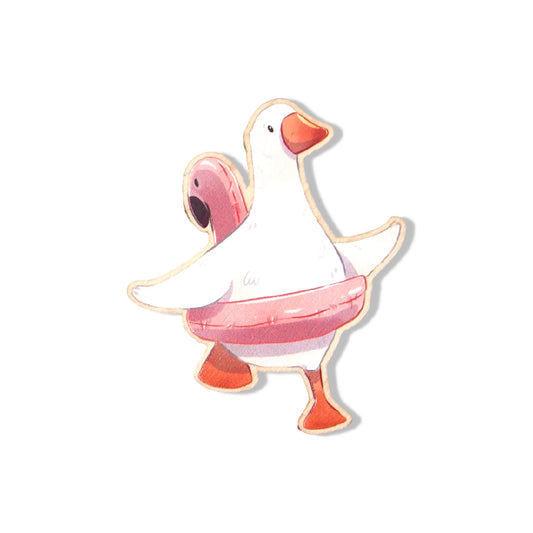 Silly Goose Wooden Magnet