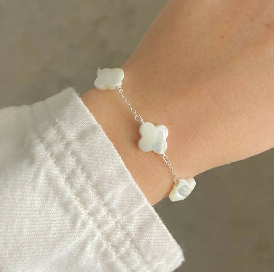 Mother of Pearl Elsa Bracelet - Sterling Silver