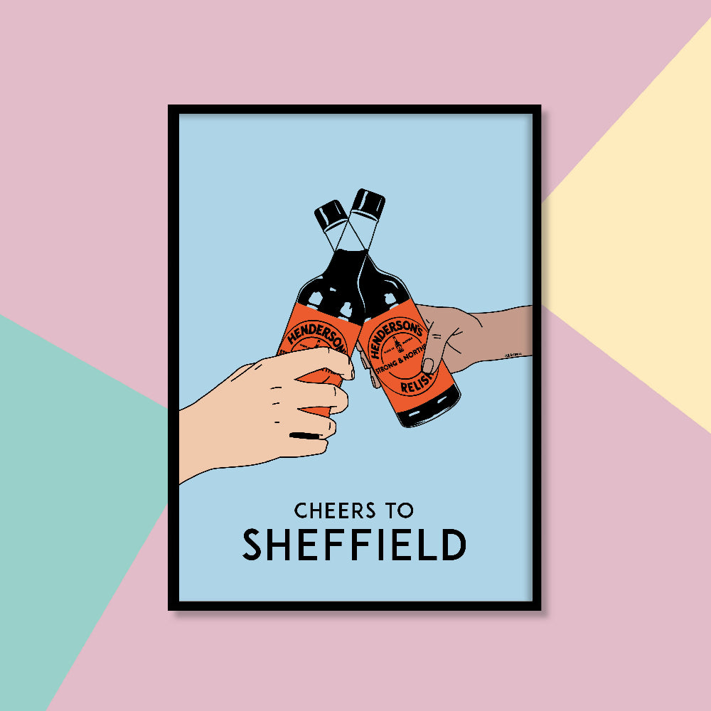 Cheers to Sheffield Henderson's A4 Print